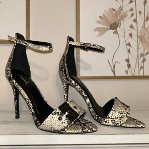 Qupid Snakeskin Heels